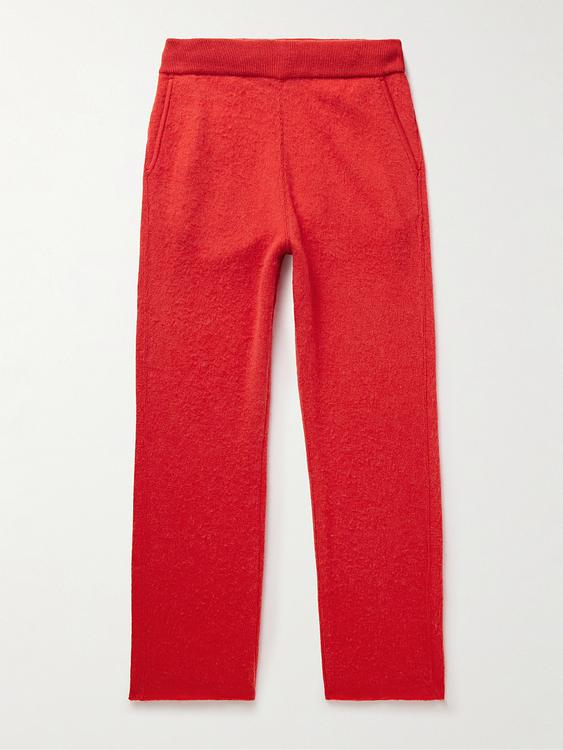 Red sweatpants from Zegna x The Elder Statesman