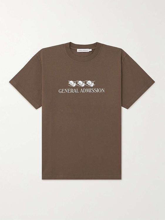 Print taupe t-shirt from General Admission