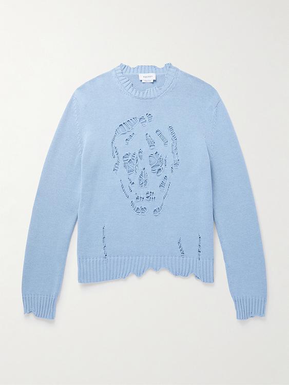 Print light blue sweater from McQueen