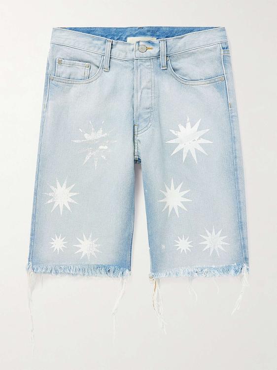 Grey denim shorts from Polite Worldwide