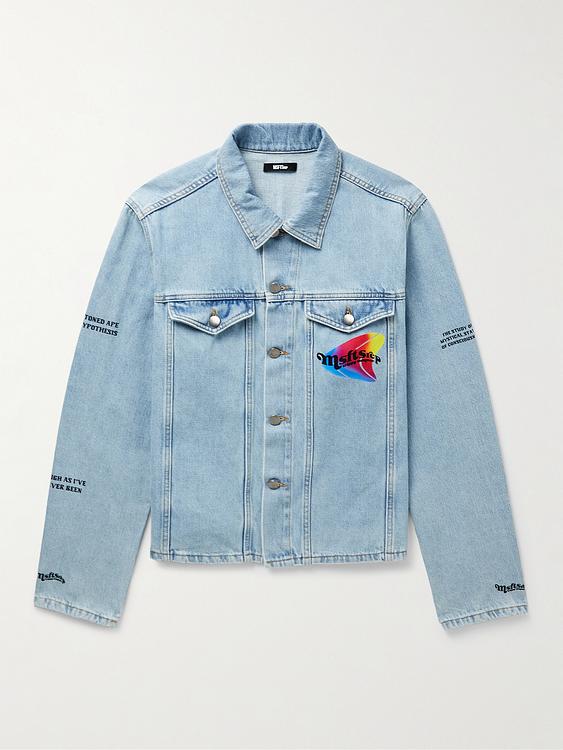 Print blue denim jacket from MSFTSrep