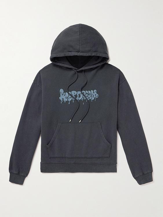 Print dark grey hooded sweatshirt from Polite Worldwide