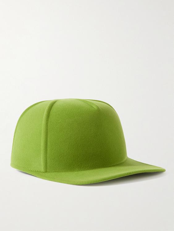 Print light green cap from Zegna x The Elder Statesman