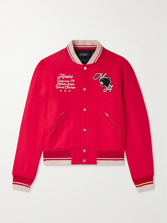 Print red bomber jacket from Amiri