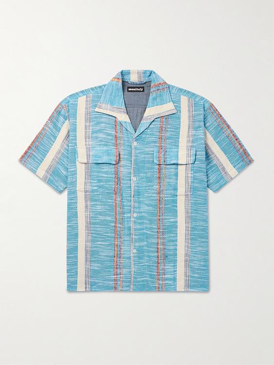 Striped blue short sleeve shirt from Monitaly