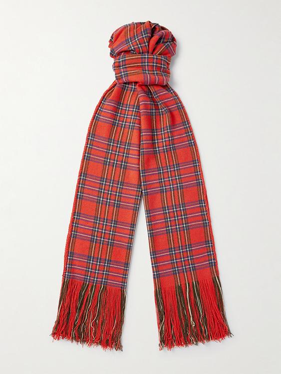 Checkered red scarve from The Elder Statesman