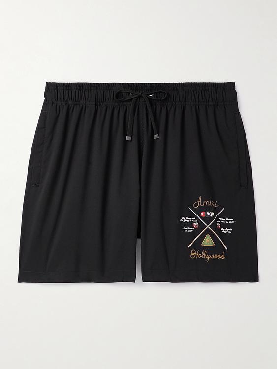 Print black swim shorts from Amiri
