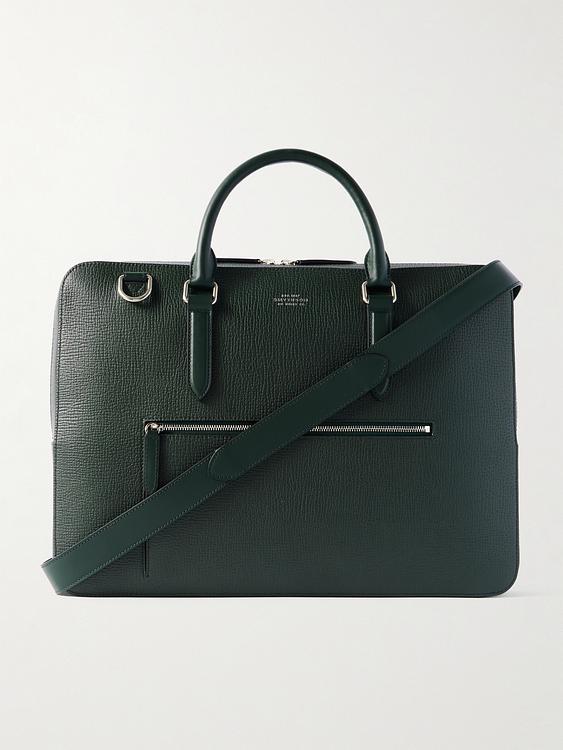 Dark grey briefcase from Smythson