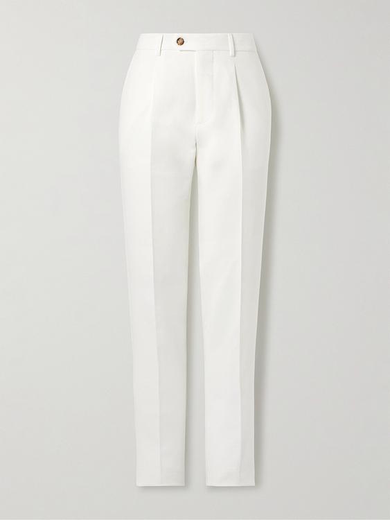 White formal trousers from Brunello Cucinelli