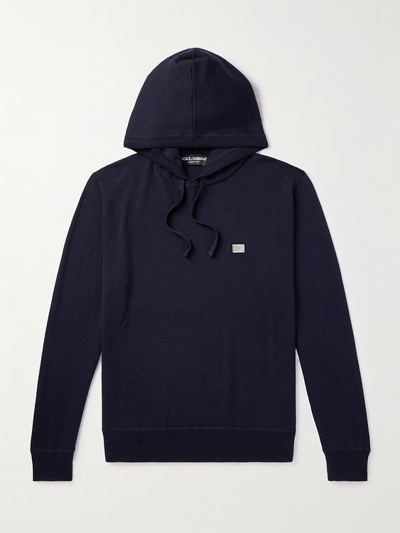 Print black hooded sweatshirt from Dolce&Gabbana