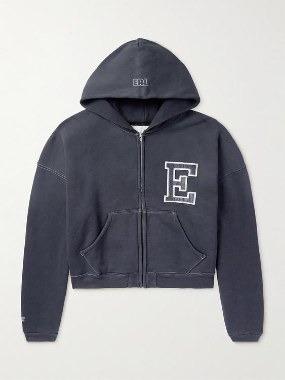 Print dark grey hooded sweatshirt from RRL