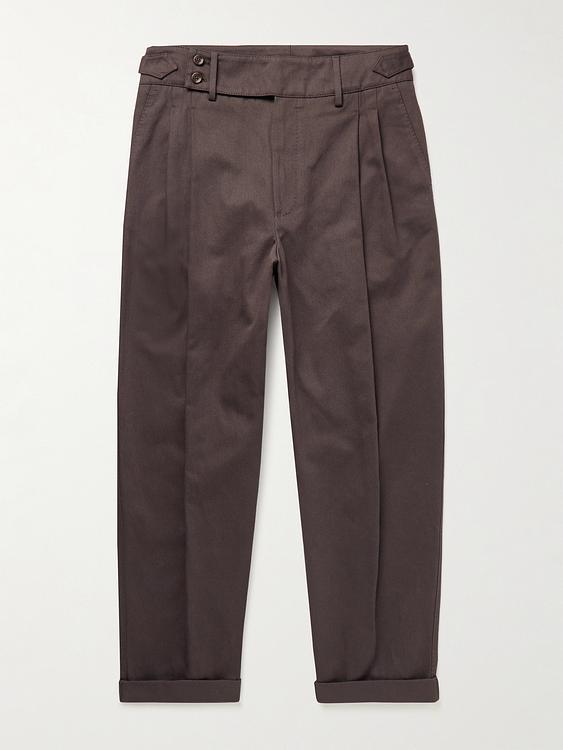 Dark brown casual trousers from Dolce&Gabbana