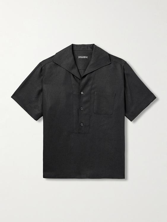 Black short sleeve polo shirt from Dolce&Gabbana