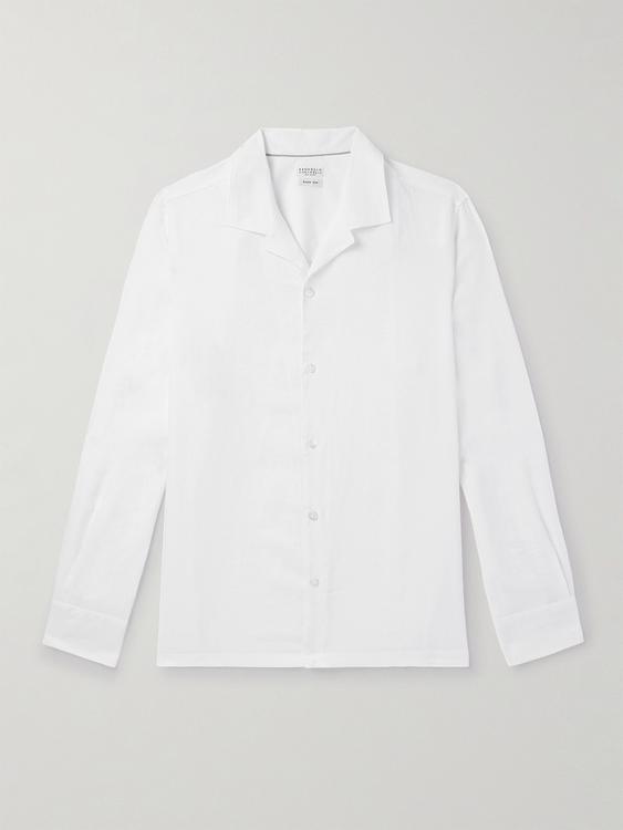 White linen shirt from Brunello Cucinelli