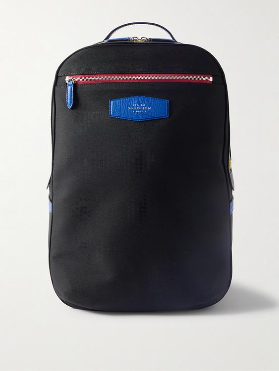 Black backpack from Smythson