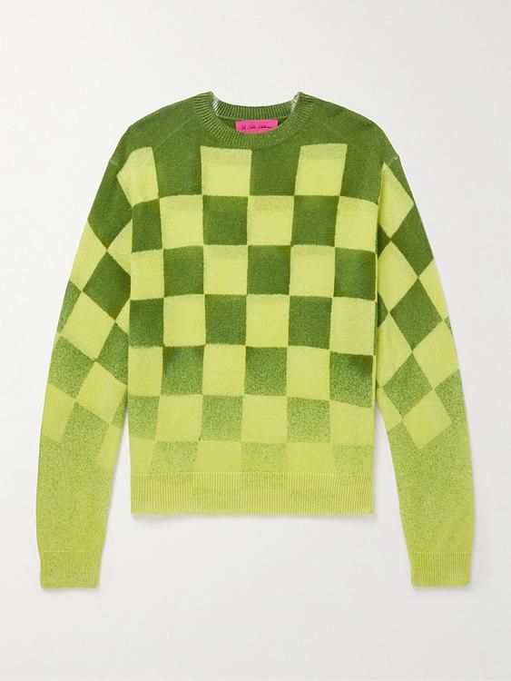 Striped yellow cashmere sweater from The Elder Statesman