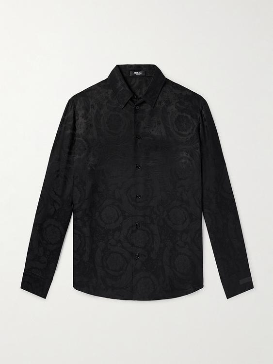 Black casual shirt from Versace