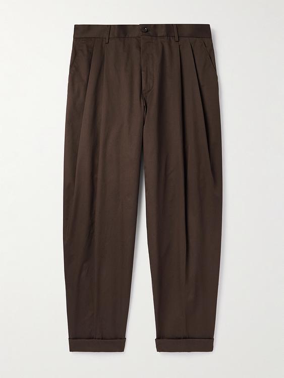Dark brown casual trousers from Dolce&Gabbana