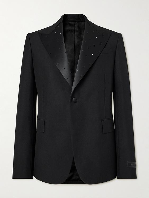 Black tuxedo jacket from Versace