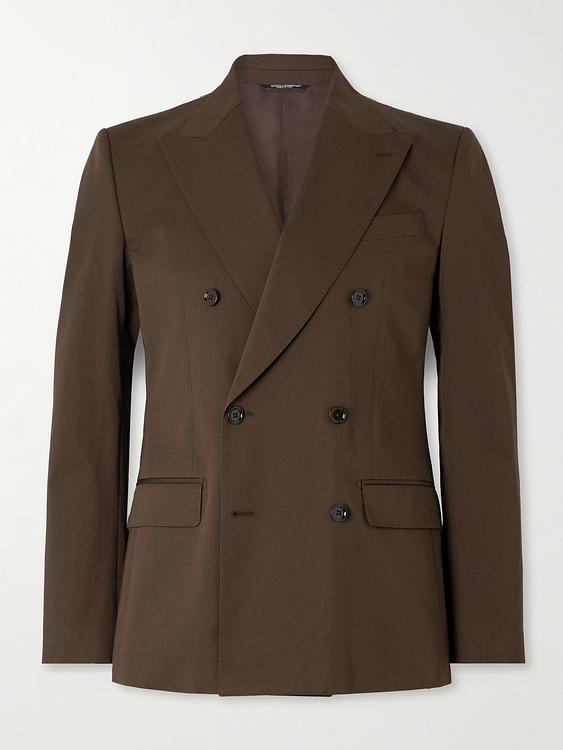 Dark brown double-breasted blazer from Dolce&Gabbana