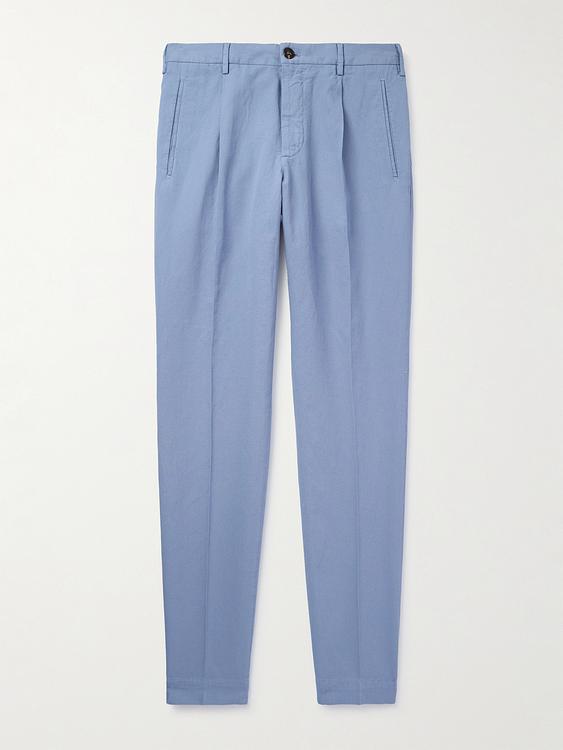 Blue chinos from Incotex