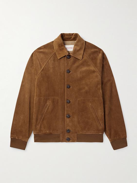 Brown leather jacket from Valentino Garavani