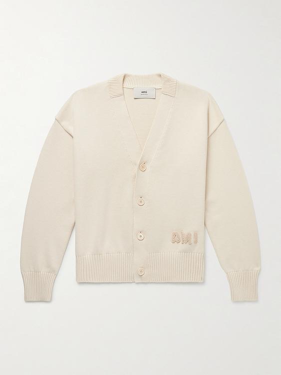 White cardigan from Ami Paris