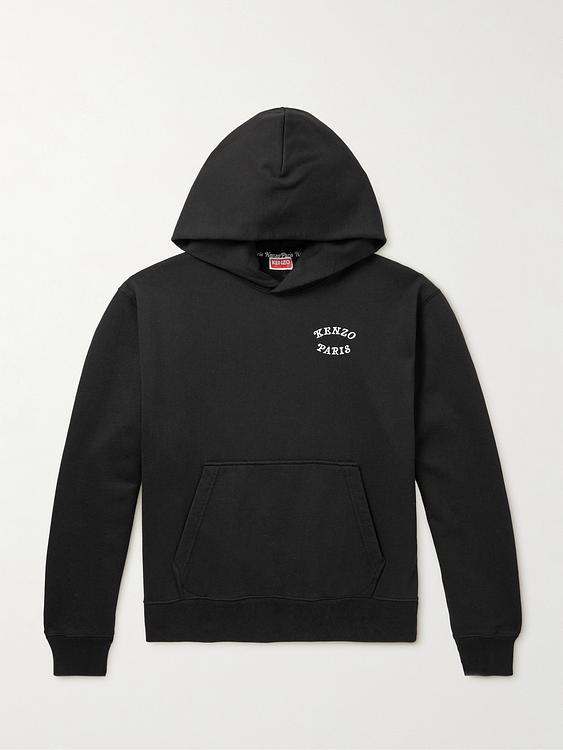 Print black hooded sweatshirt from Kenzo