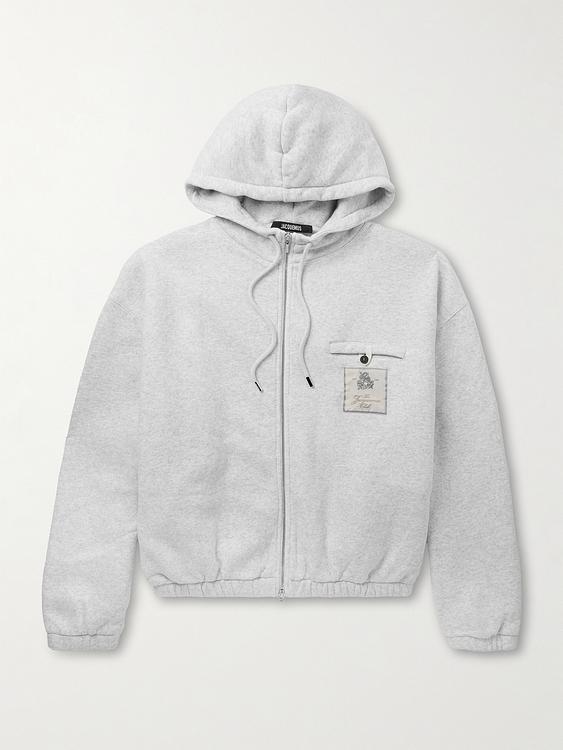 Print grey hooded sweatshirt from Jacquemus