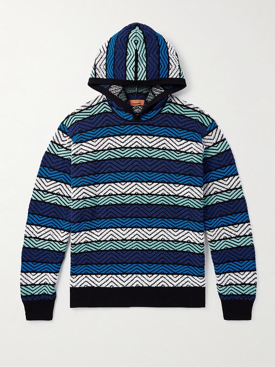 Striped multicolor hooded sweatshirt from Missoni