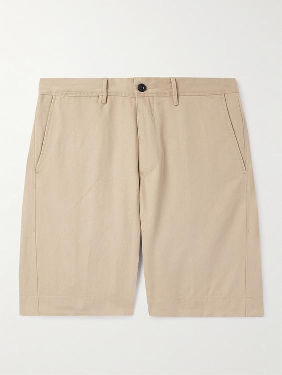Beige linen shorts from Incotex