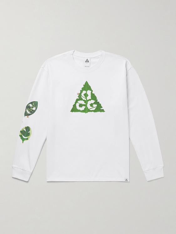 Print white long sleeve t-shirt from Nike