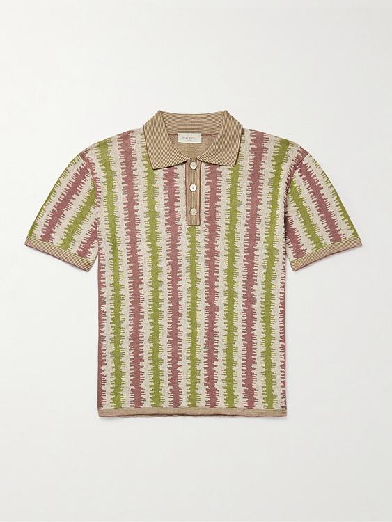 Striped multicolor short sleeve polo shirt from Piacenza 1733