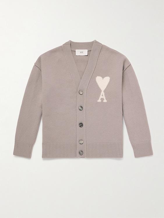 Beige cardigan from Ami Paris