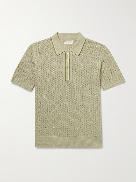 Beige short sleeve polo shirt from Piacenza 1733