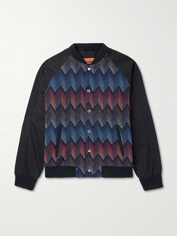 Black bomber jacket from Missoni