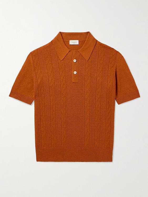 Brown short sleeve polo shirt from Piacenza 1733