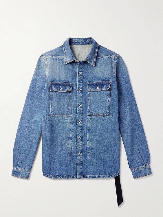 Blue denim shirt from Drkshdw By Rick Owens