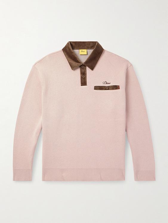 Light pink long sleeve polo shirt from DIME