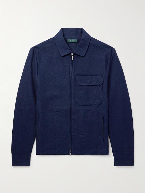 Dark blue casual jacket from Incotex