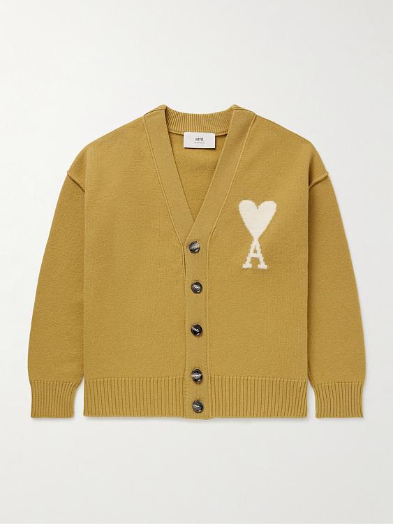 Beige cardigan from Ami Paris