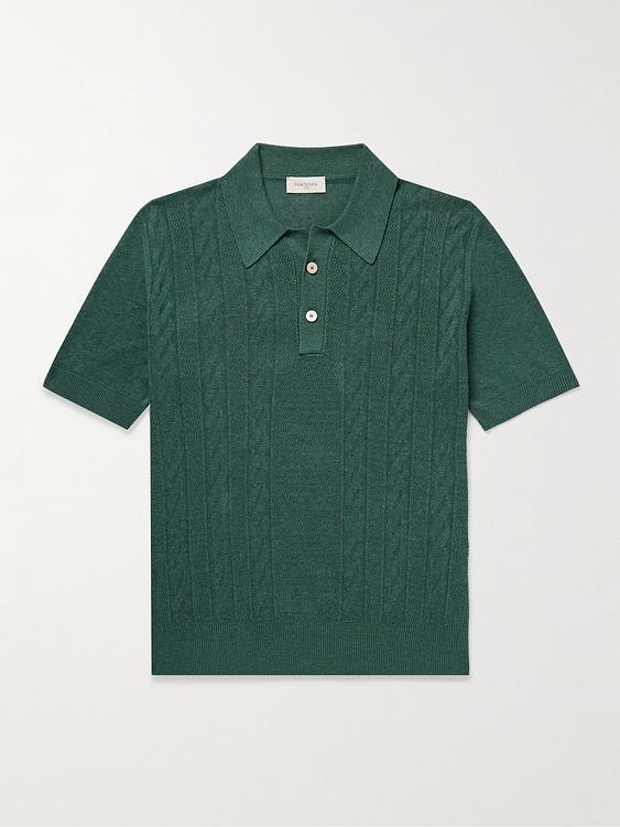 Teal short sleeve polo shirt from Piacenza 1733