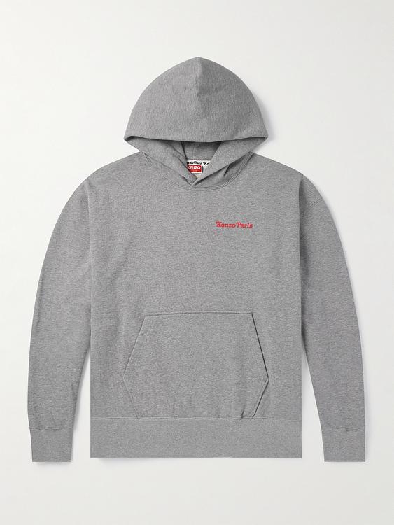Print grey hooded sweatshirt from Kenzo