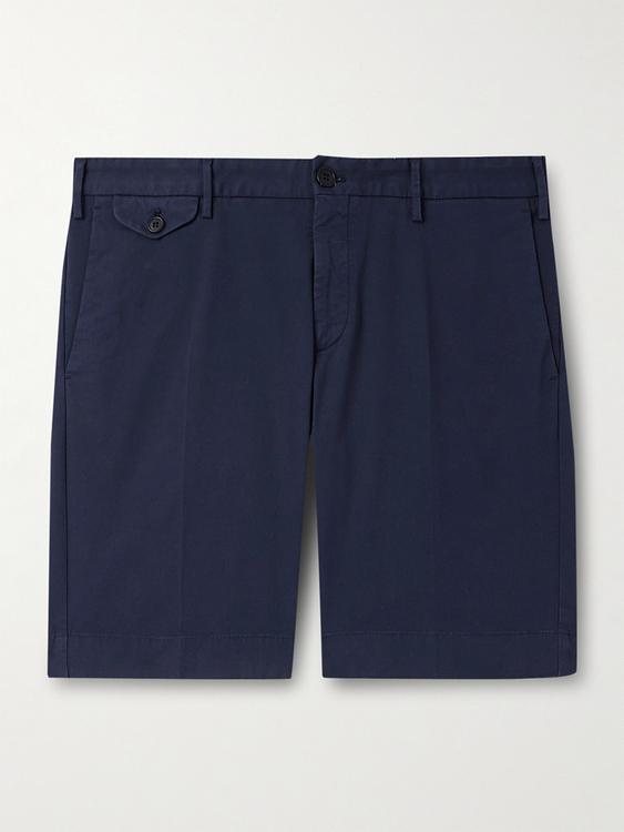 Dark blue chino shorts from Incotex