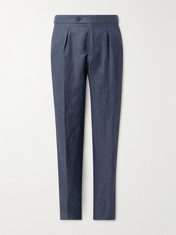 Dark grey linen trousers from Incotex