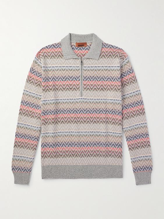 Striped beige half-zip from Missoni