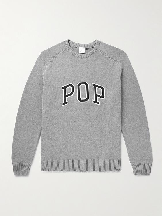 Print grey sweater from Pop Trading Company