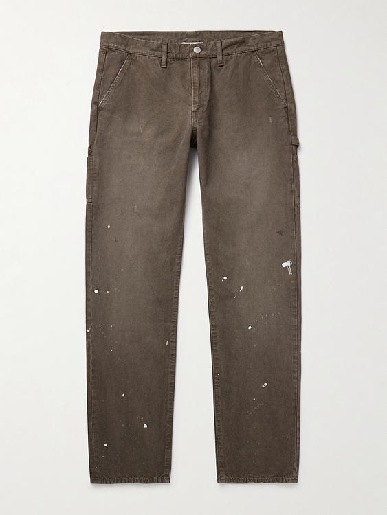 Taupe distressed jeans from John Elliott