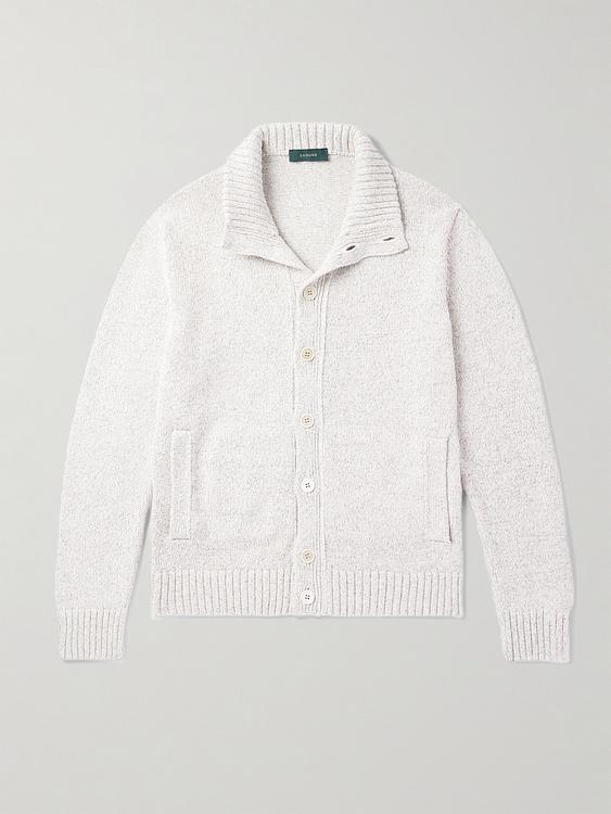 White cardigan from Incotex