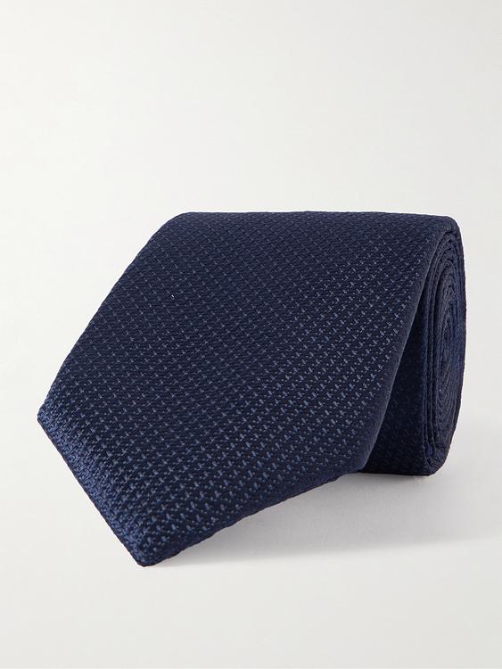 Dark blue tie from Tom Ford